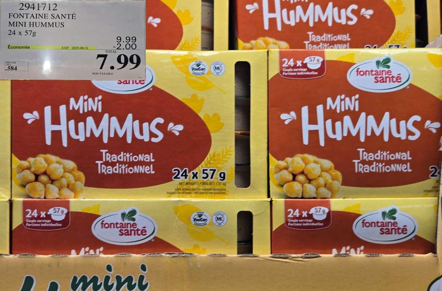 FONTAINE SANTE MINI HUMMUS 24 x 57g at Costco