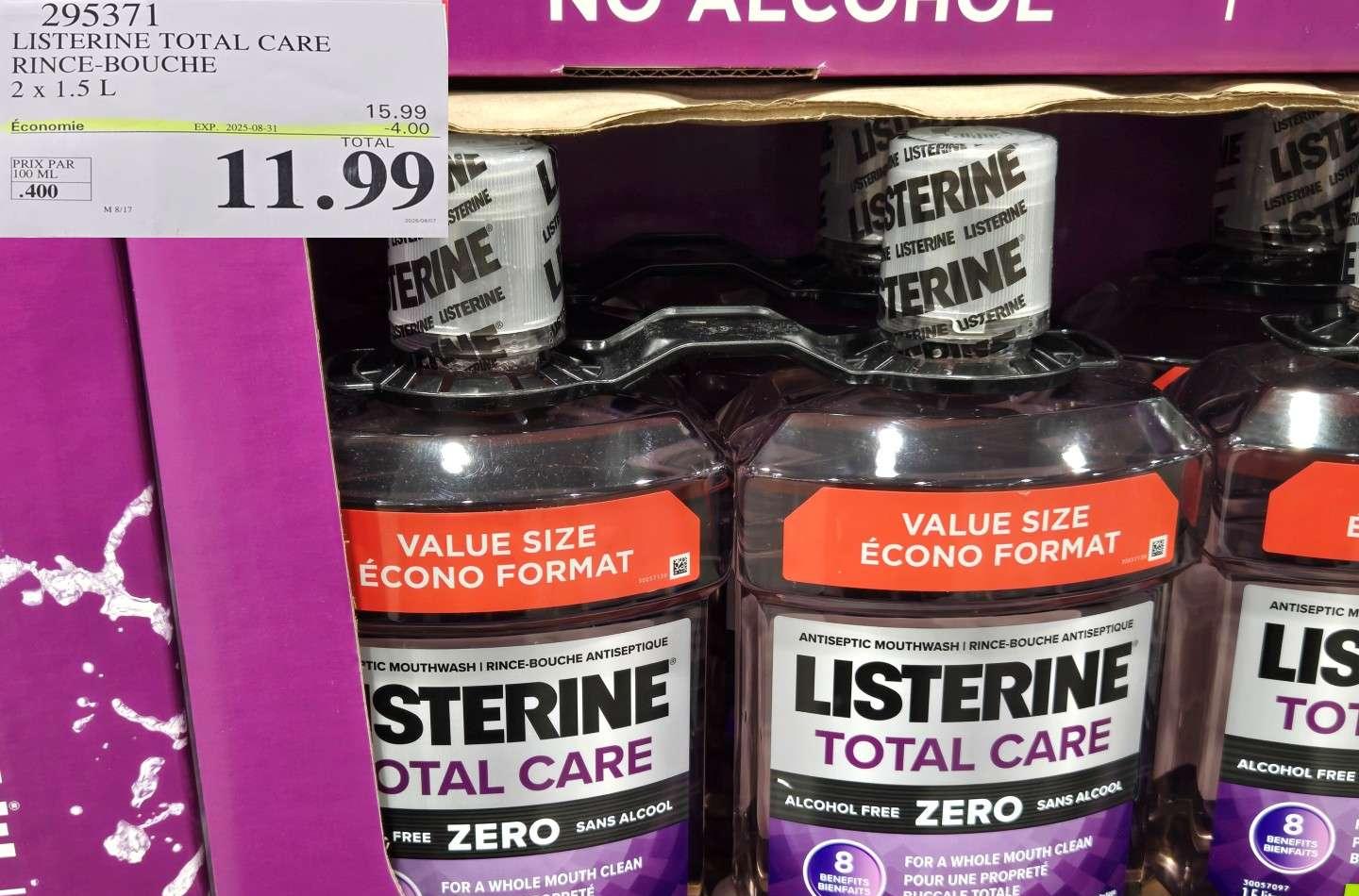 LISTERINE RINCE-BOUCHE  TOTAL CARE ZERO at Costco