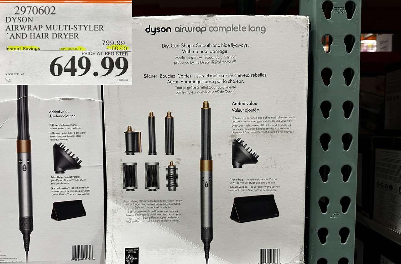 DYSON AIRWRAP HAIR DRYER WITH TRAVEL BAG & DIFFUSER at Costco