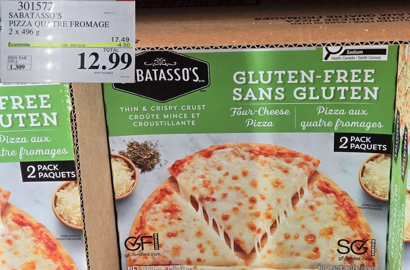 SABATASSO'S  PIZZA QUATRE FROMAGE at Costco
