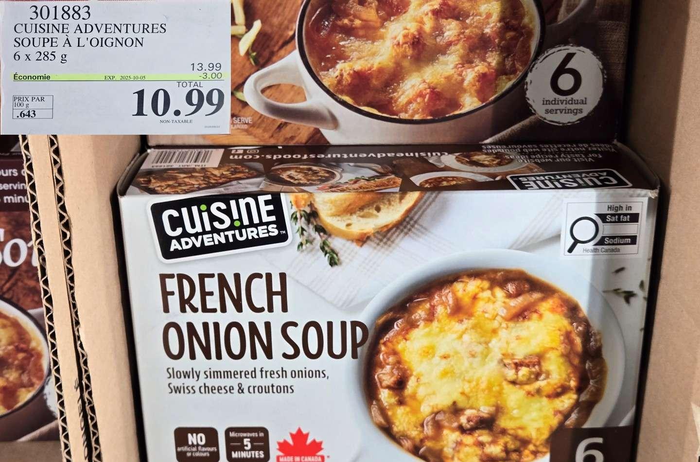 CUISINE ADVENTURES SOUPE A L'OIGNON at Costco
