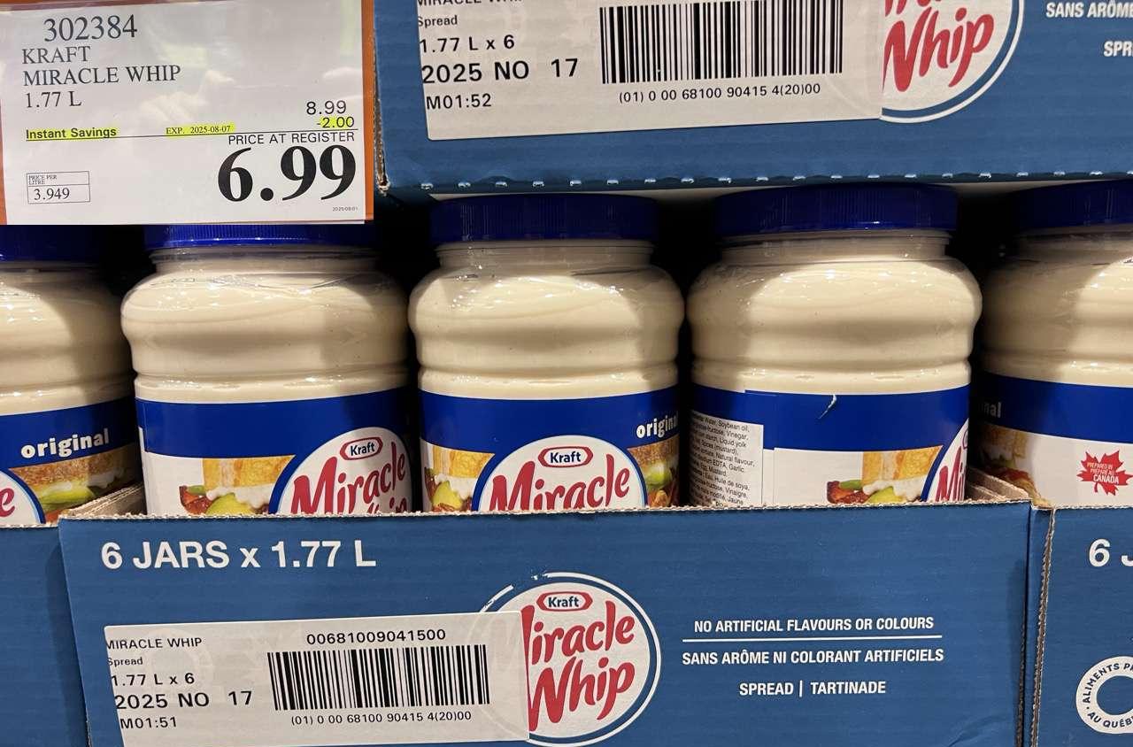 KRAFT MIRACLE WHIP 1.77 L at Costco