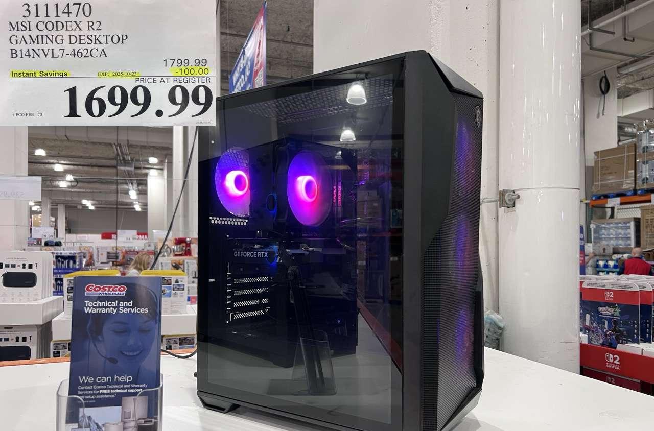 MSI CODEX R2 GAMING DESKTOP B14NVL7-462CA - Costco Canada deal - Save $100.00 - Electronics