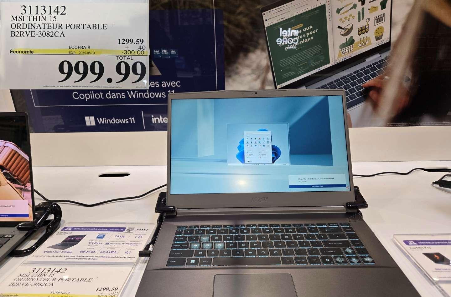 MSI THIN 15 ORDINATEUR PORTABLE © B2RVE-3082CA on sale at Costco
