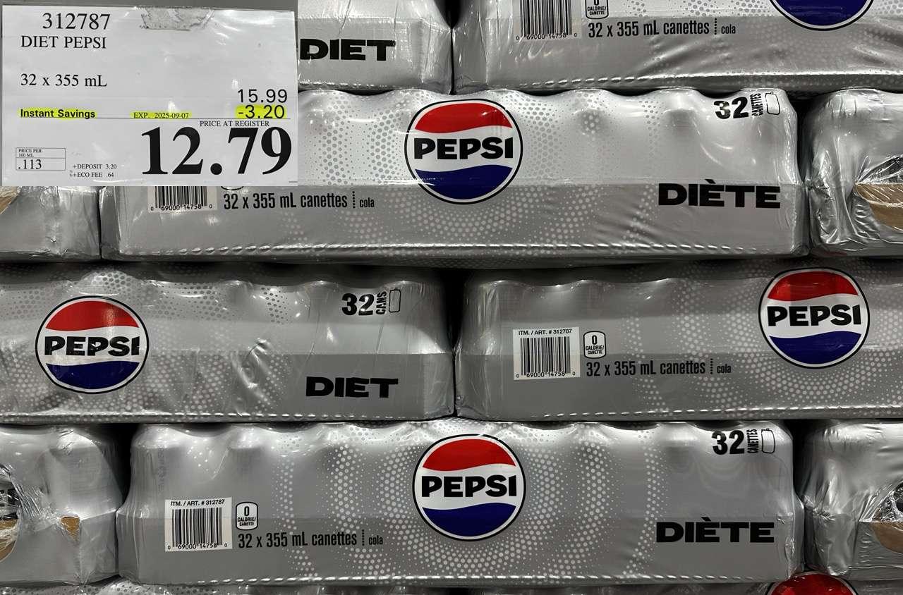 DIET PEPSI 32 X 355 ML - Costco Canada deal - Save $3.20 - Food & Beverage