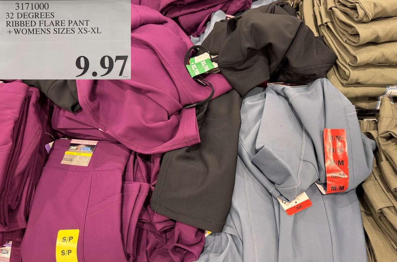 32 DEGREES RIBBED FLARE PANT WOMENS SIZES XS-XL at Costco
