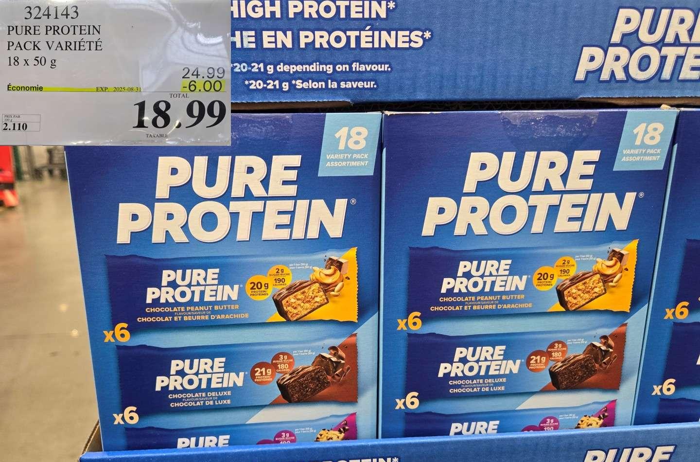 PURE PROTEIN PAQUET VARIE   18x50 g at Costco
