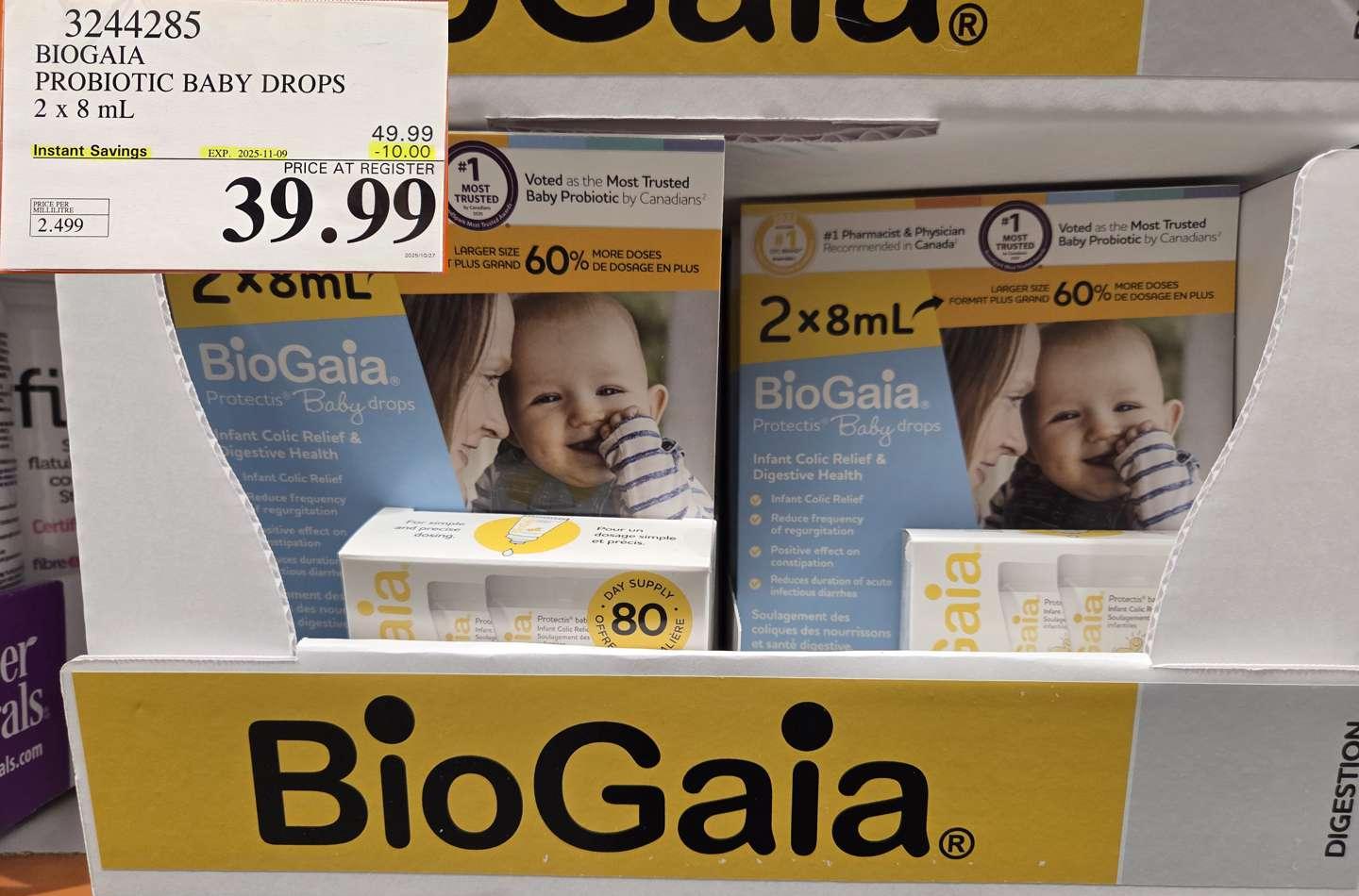 BIOBAIA PROBIOTIC BABY DROPS 2 X 8ML at Costco