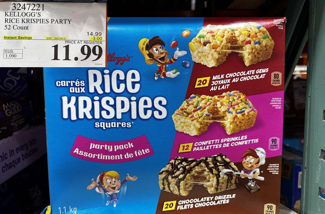 KELLOGG'S RICE KRISPIES PARTY 52 COUNT at Costco