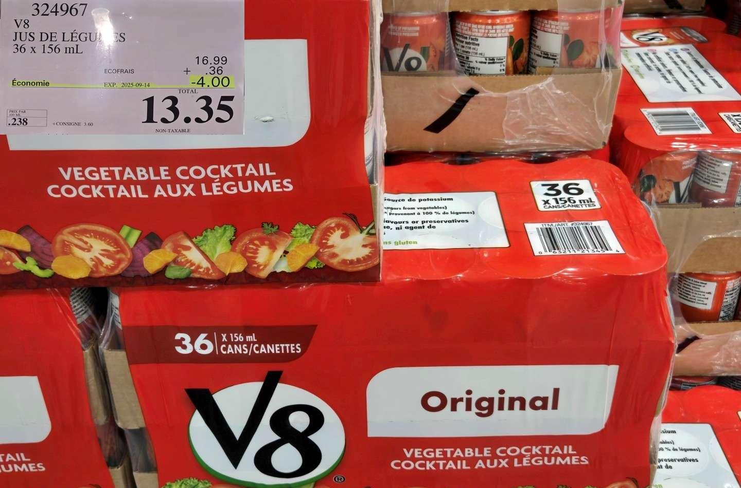 V8 JUS DE LEGUMES  36 x 156 mL at Costco