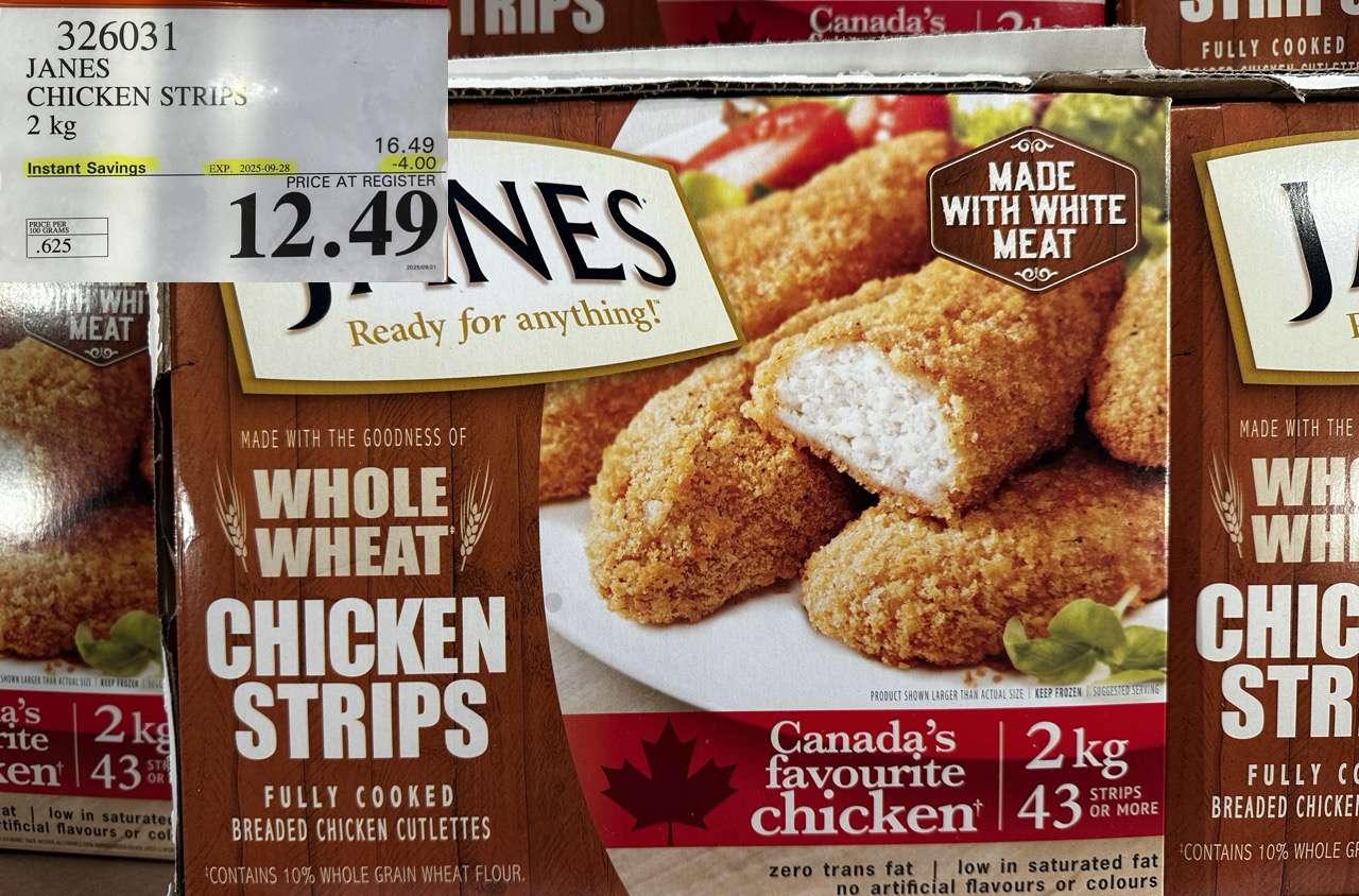 JANES CHICKEN STRIPS 2 kg at Costco