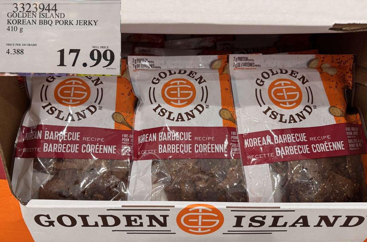GOLDEN ISLAND KOREAN BBQ PORK JERKY 410G at Costco