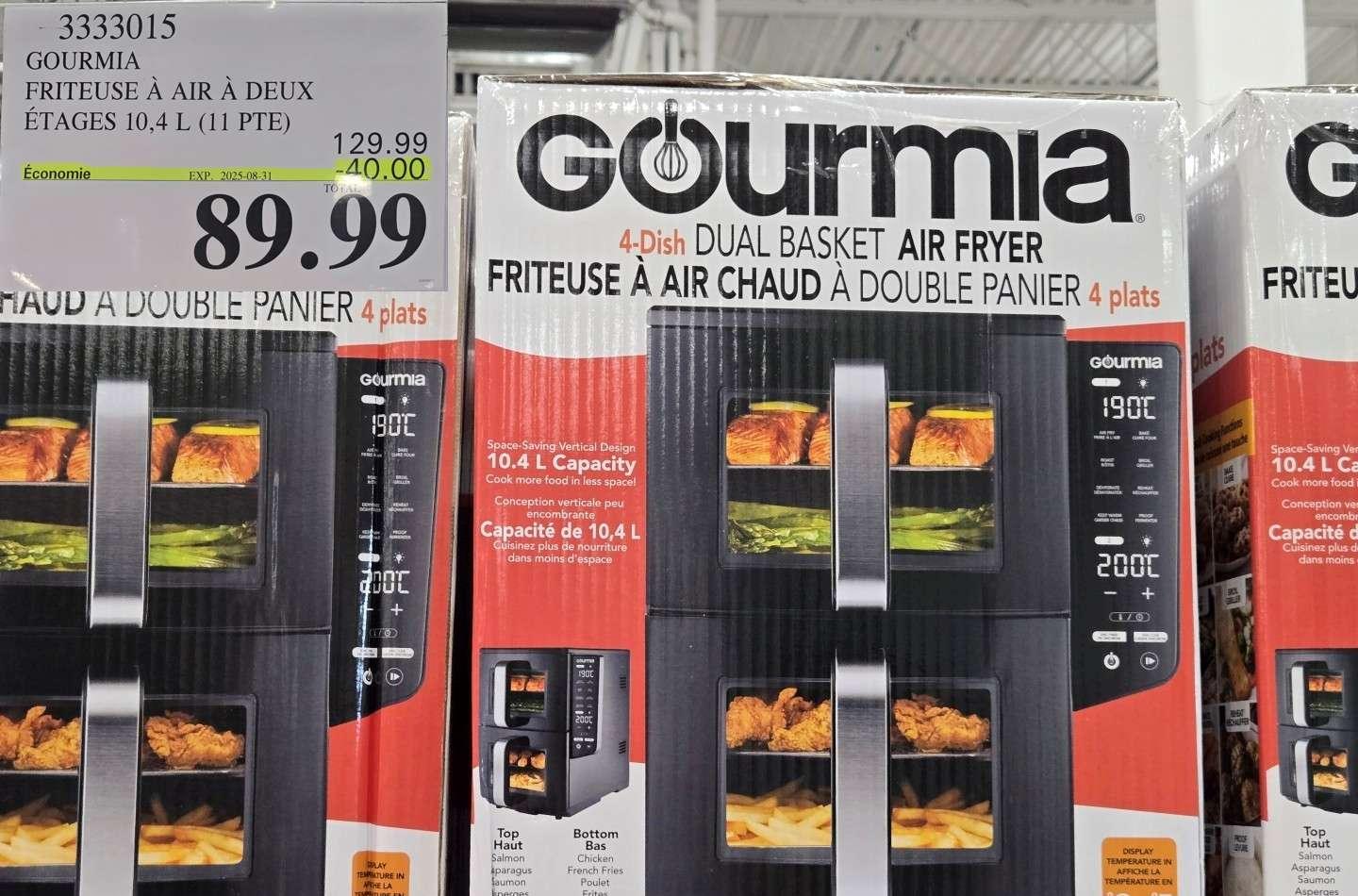 GOURMIA FRITEUSE A AIR A DEUX  ETAGES 10,4 L (11 PTE) at Costco