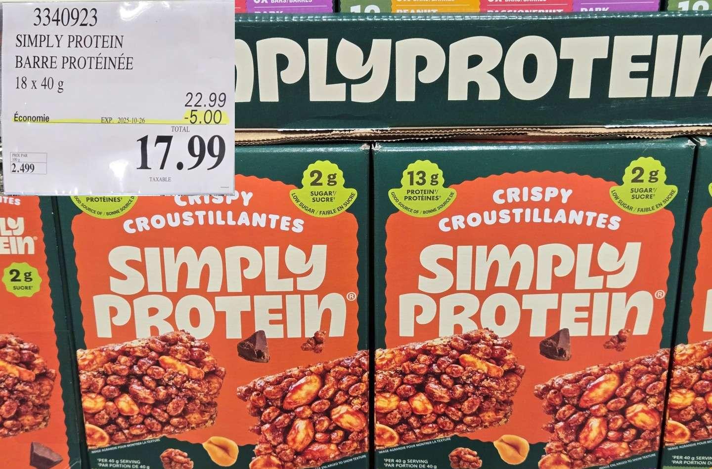SIMPLY PROTEIN BARRE PROTEINEE  2025-09-07 at Costco