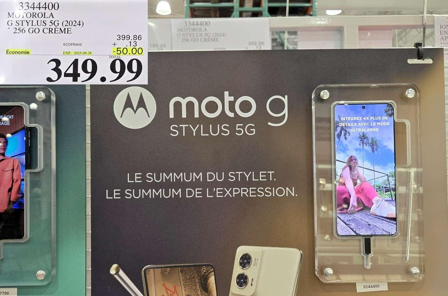 MOTOROLA  G STYLUS 5G (2024) * 256 GO CREME at Costco