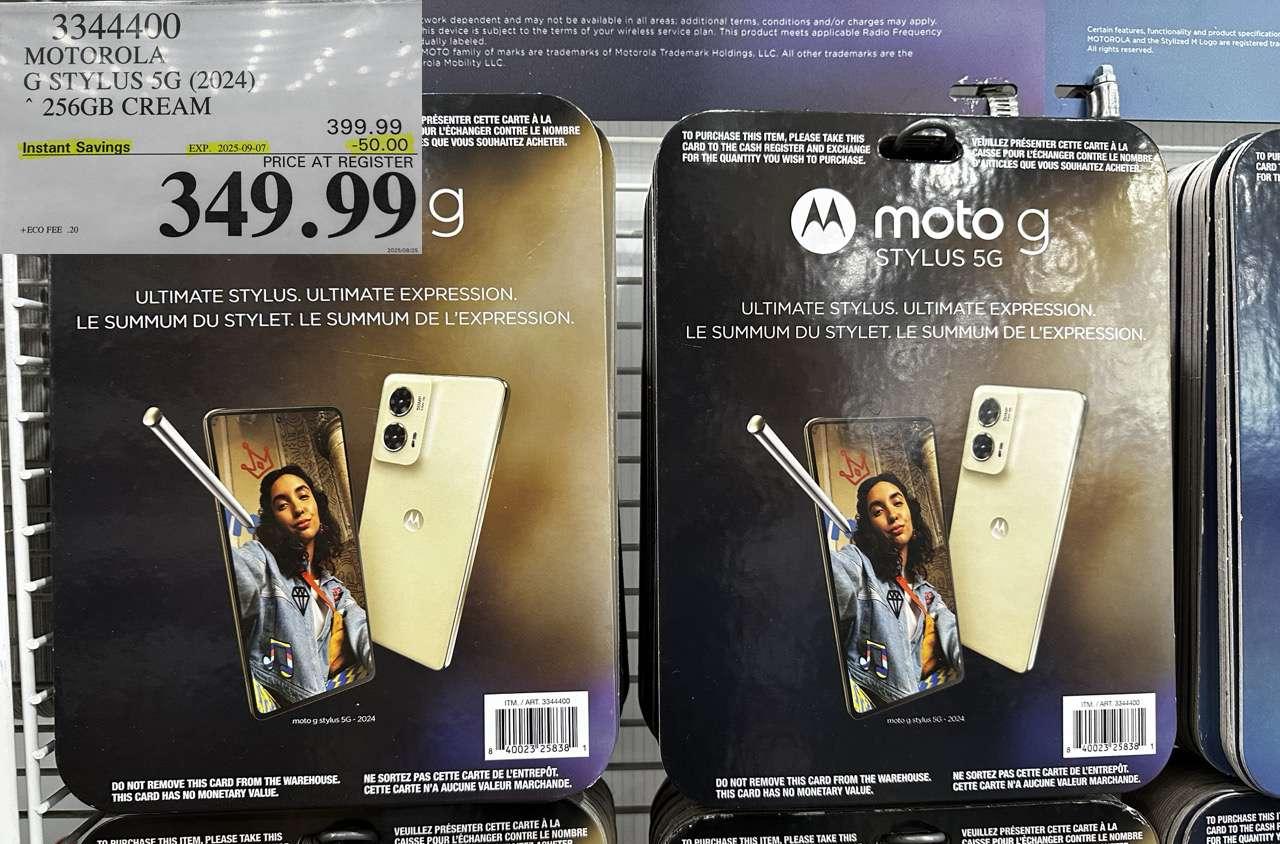 MOTOROLA G STYLUS 5G (2024) 256GB CREAM at Costco