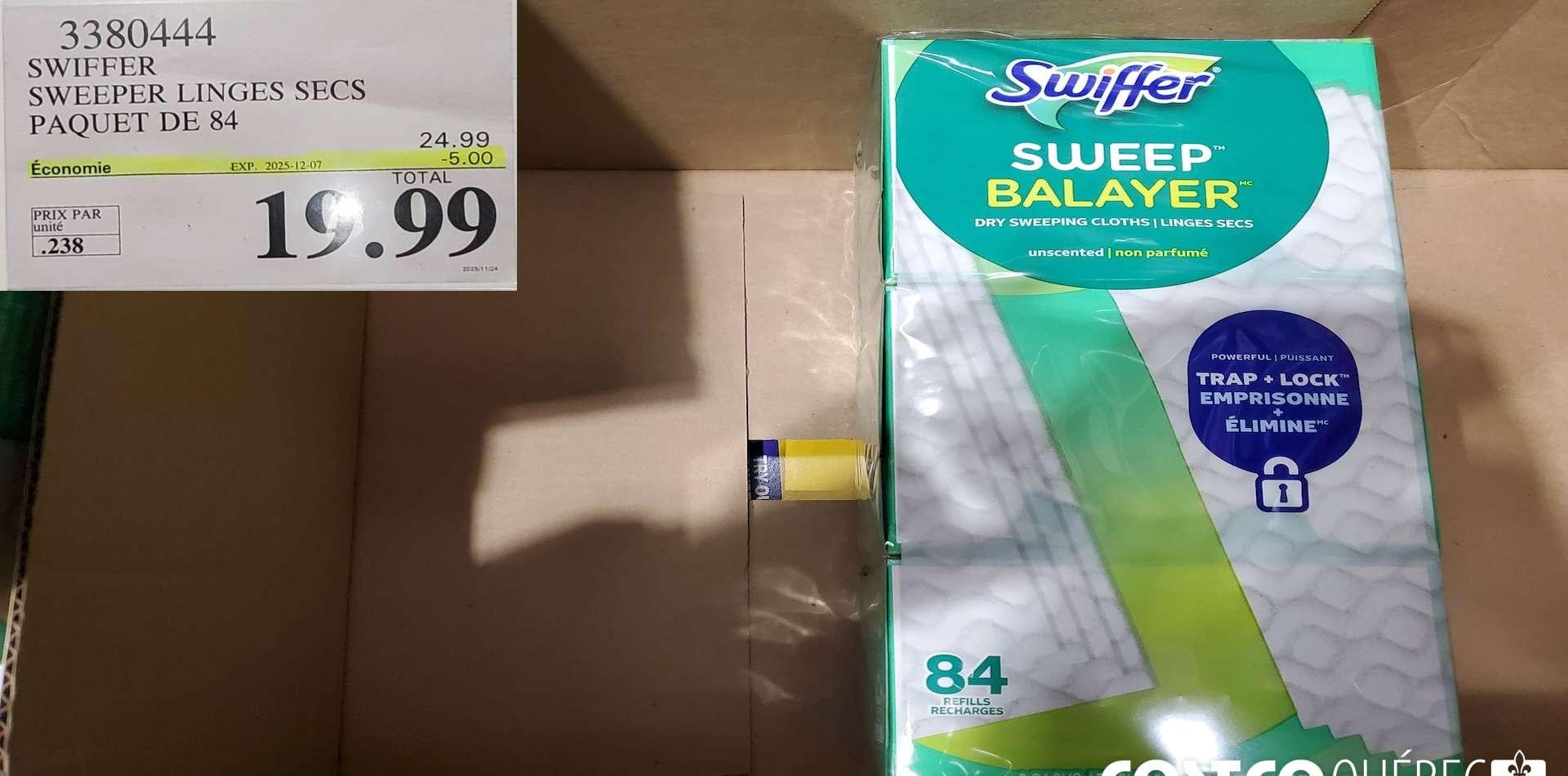 SWIFFER   SWEEPER LINGES SECS PAQUET DE 84 at Costco