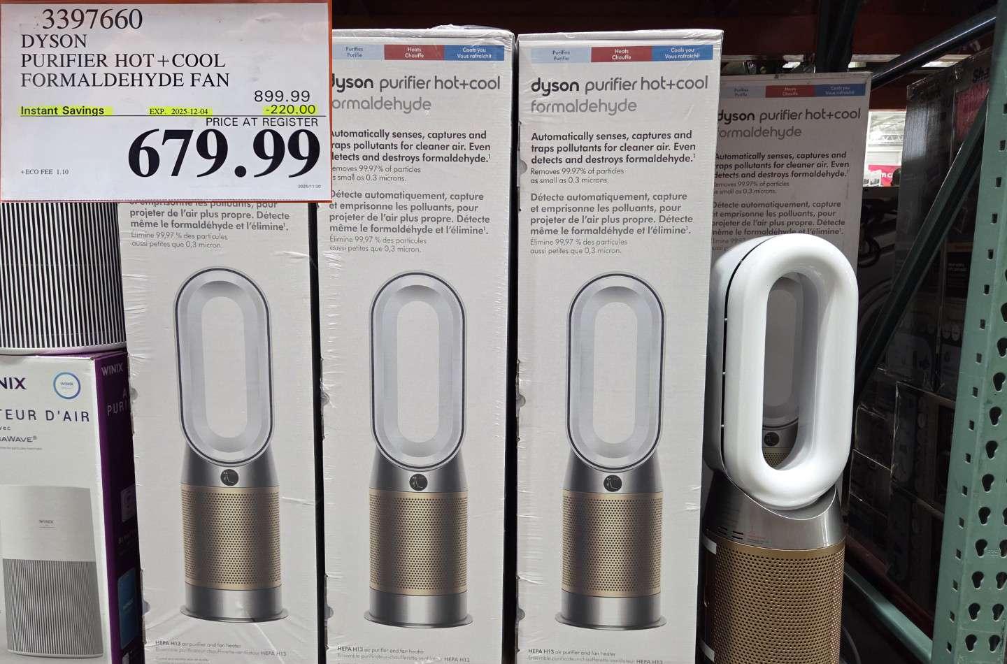DYSON PURIFIER HOT +COOL FORMALDEHYDE FAN - Costco Canada deal - Save $220.00 - Electronics