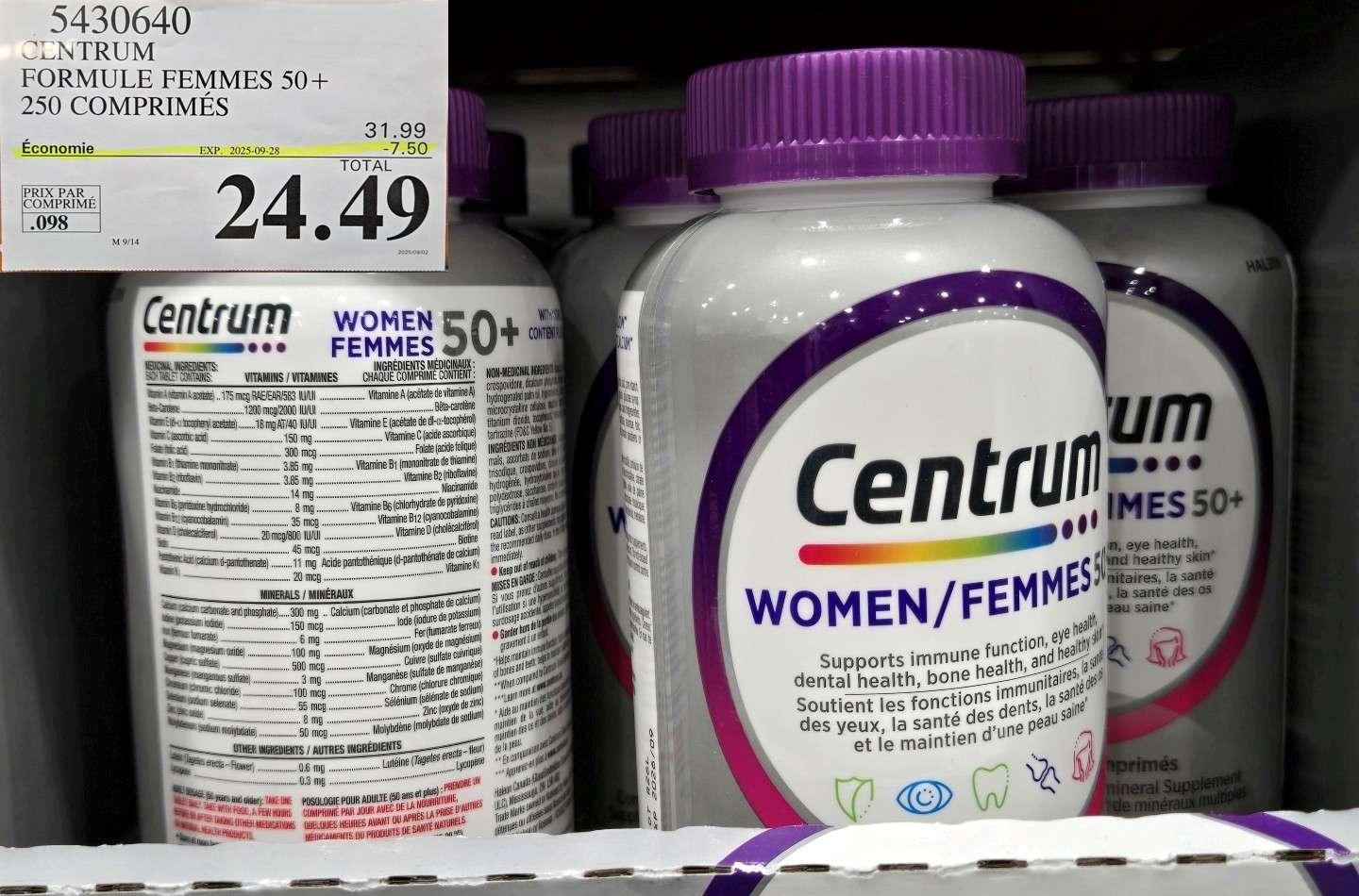 CENTRUM FORMULE FEMMES 50+  250 COMPRIMES at Costco