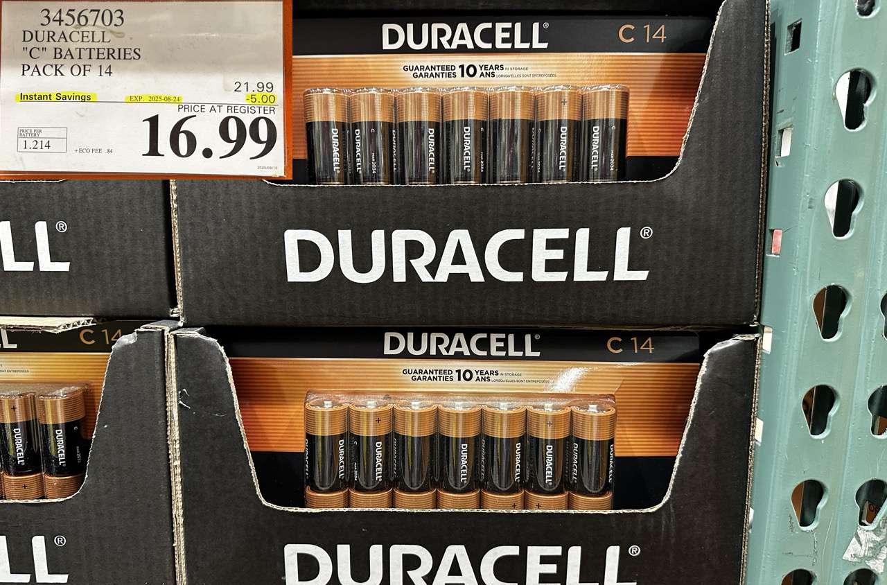 DURACELL "C" BATTERIES PACK OF 14 at Costco