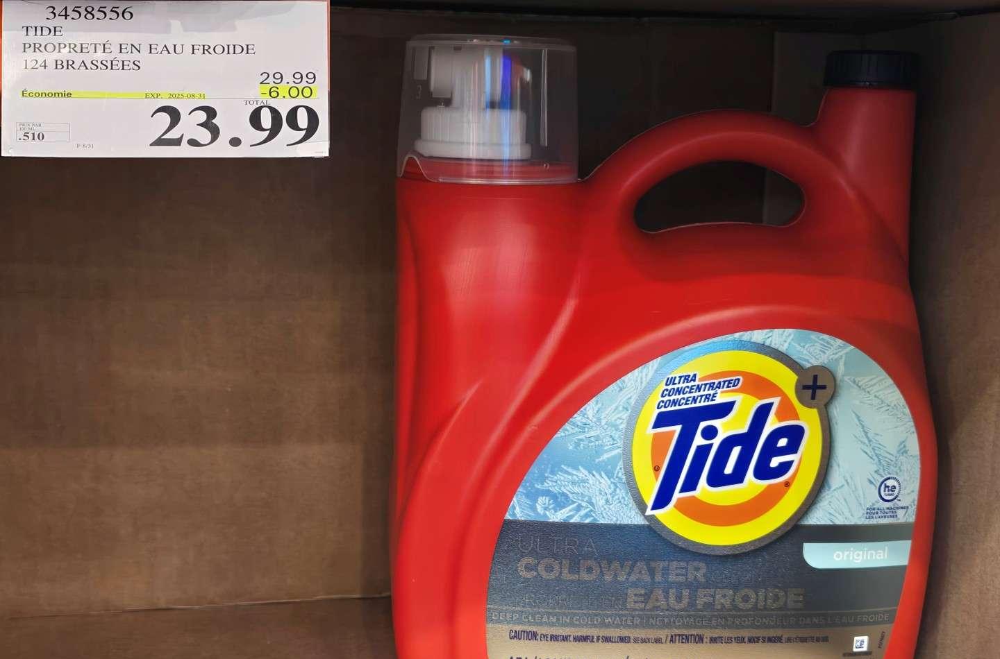TIDE EAU FROIDE 124 BRASSEES at Costco
