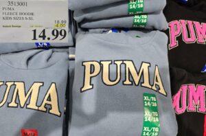 PUMA FLEECE HOODIE BOYS SIZES S-XL at Costco