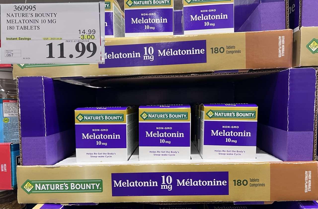 NATURE'S BOUNTY MELATONIN 180 TABLETS - Costco Canada deal - Save $3.00 - Health and Beauty