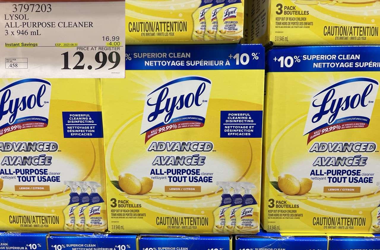 LYSOL ALL-PURPOSE CLEANER 3 X 946ML at Costco