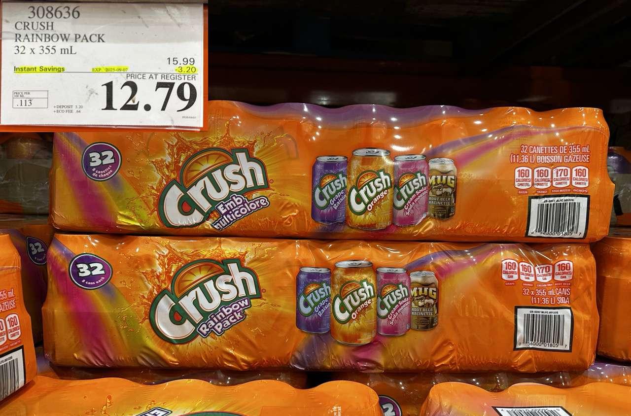 CRUSH RAINBOW PACK 32 X 355ML - Costco Canada deal - Save $3.20 - Other