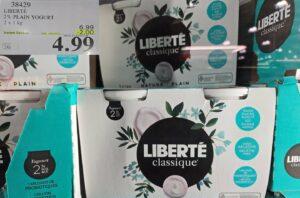 LIBERTE 2% PLAIN YOGURT 2 X 1KG at Costco