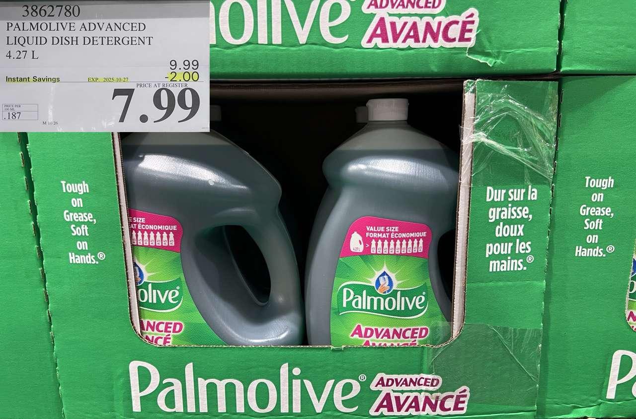 PALMOLIVE ADVANCED LIQUID DISH DETERGENT 4.27 L - Costco Canada deal - Save $2.00 - Household Essentials
