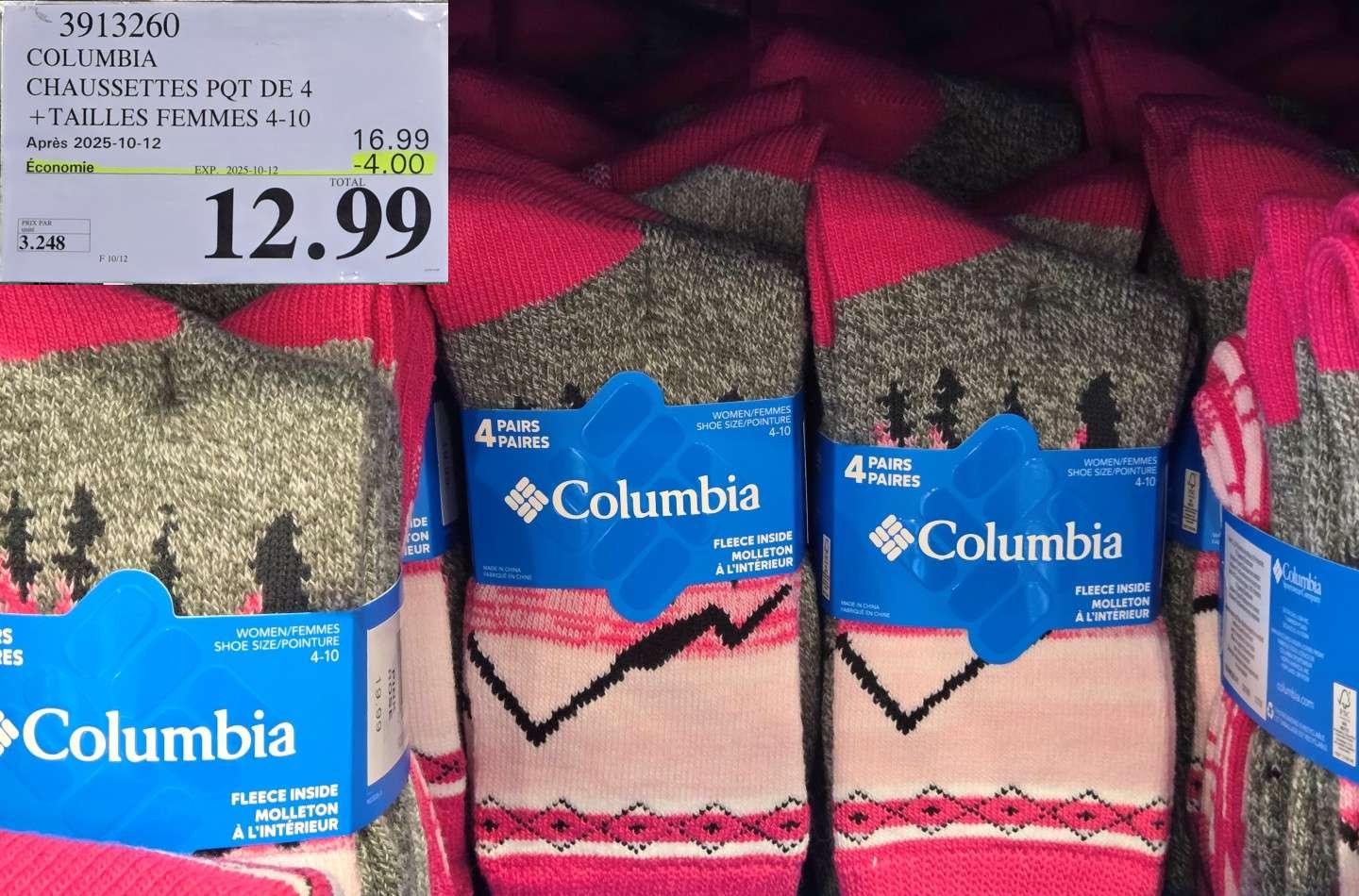 COLUMBIA CHAUSSETTES PQT DE 4 at Costco