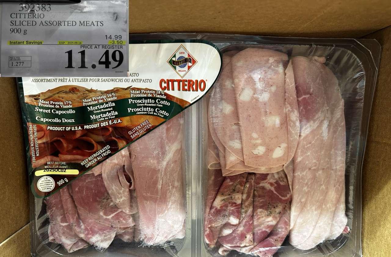 CITTERIO PANINI! SLICED ASSORTED MEATS 900 g - Costco Canada deal - Save $3.50 - Food & Beverage