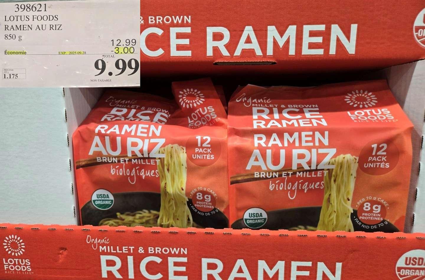 LOTUS FOODS ORGANIC RAMEN  850 g at Costco
