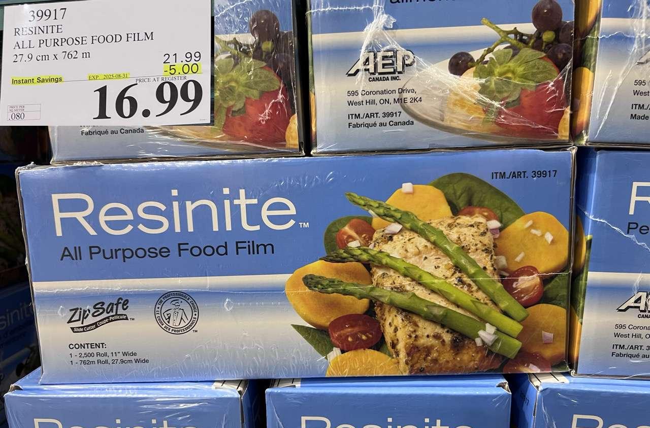RESINITE ALL PURPOSE FOOD FILM 27.9 CM x 762 M at Costco