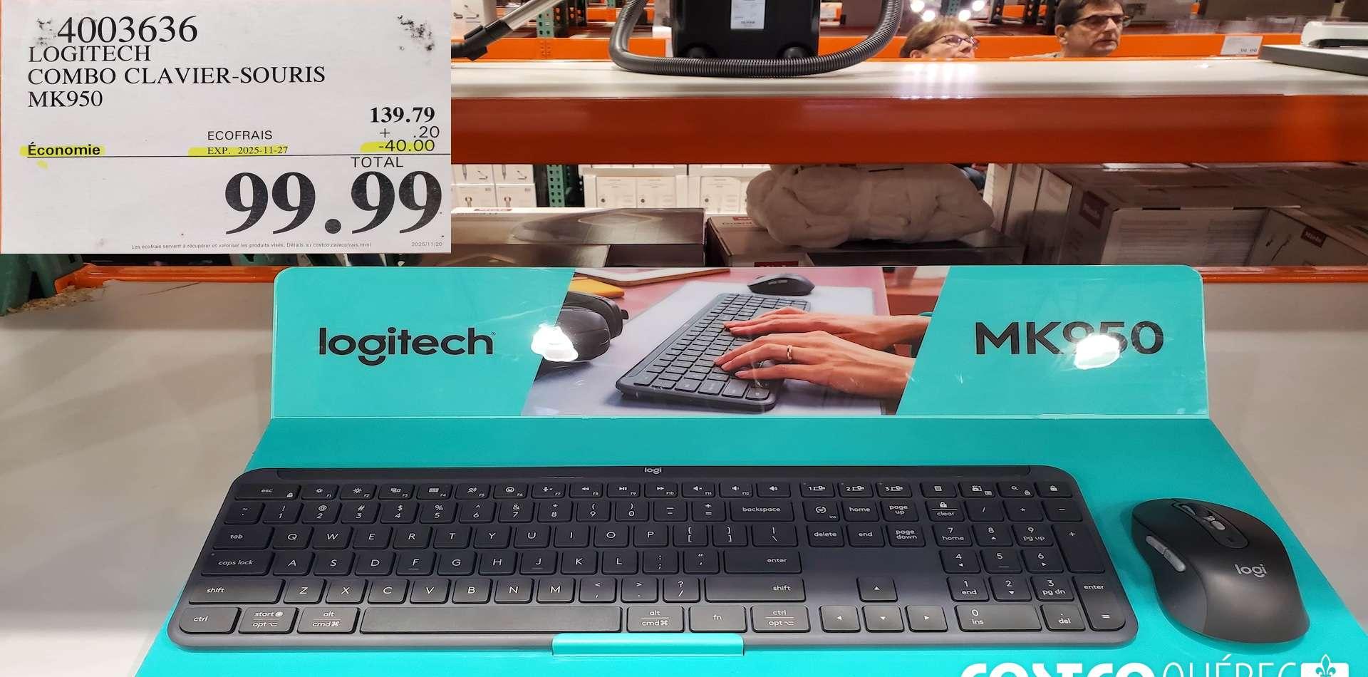 LOGITECH COMBO CLAVIER-SOURIS MK950 at Costco