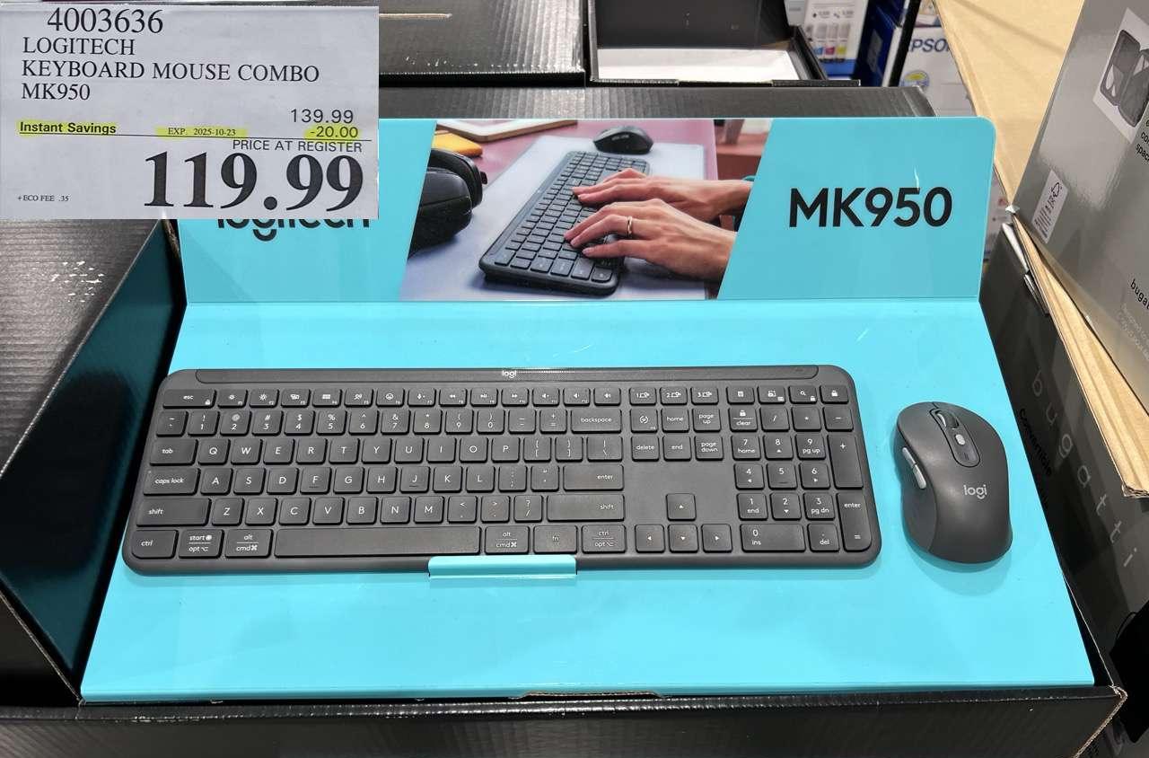 LOGITECH KEYBOARD MOUSE COMBO MK950 - Costco Canada deal - Save $20.00 - Electronics