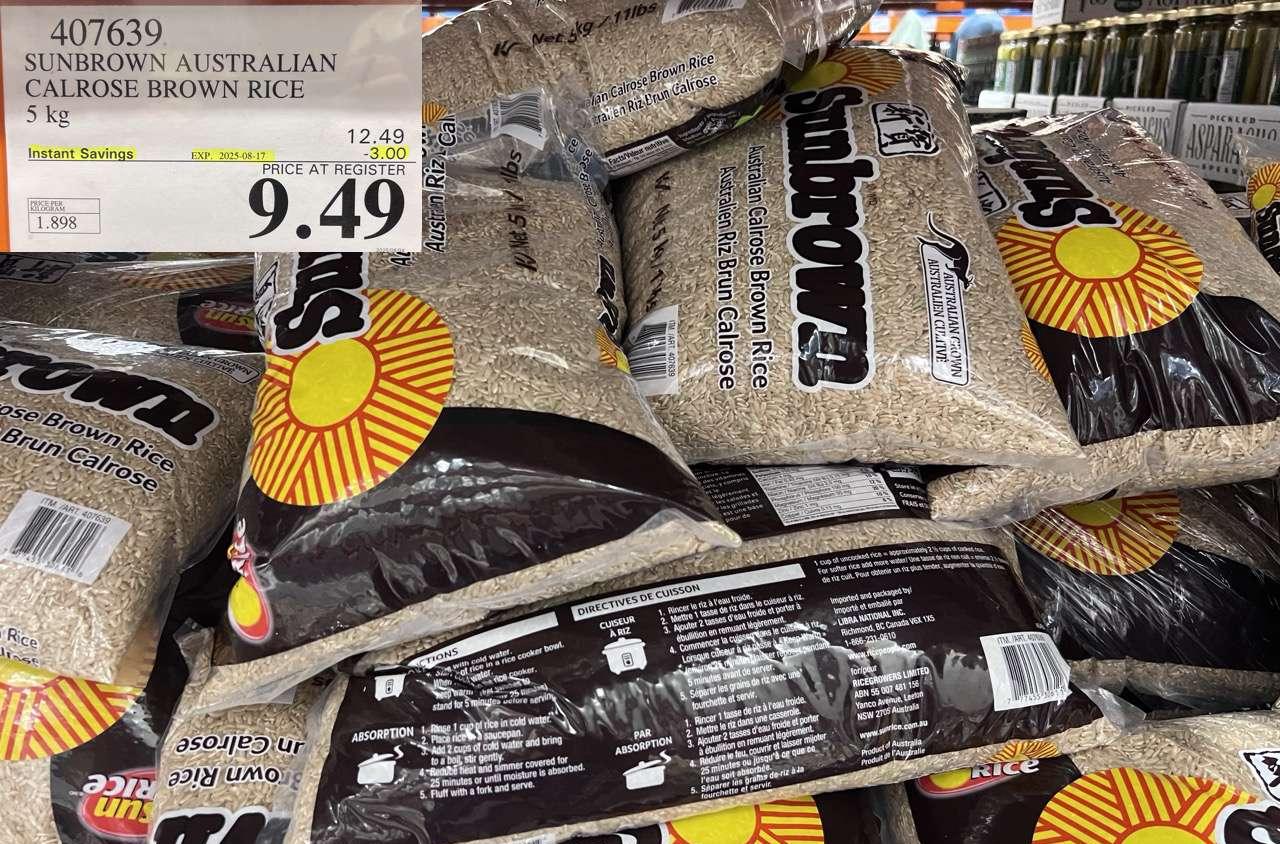 SUNBROWN AUSTRALIAN BROWN RICE 5 kg at Costco