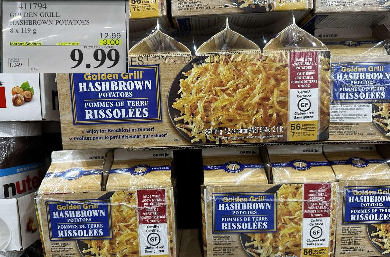 GOLDEN GRILL RUSSET HASHBROWN 8 x 119g at Costco