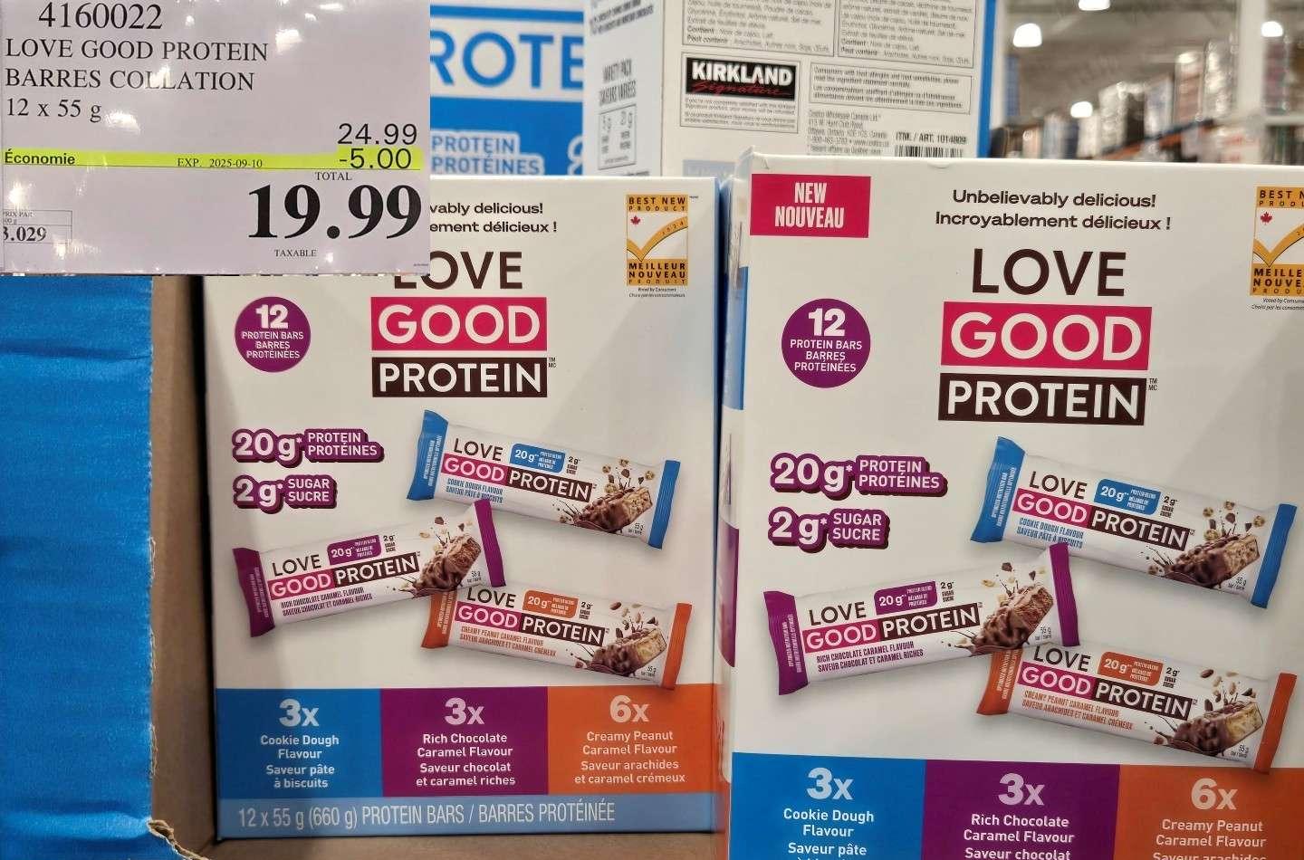 LOVE GOOD PROTEIN BARRES COLWATION at Costco