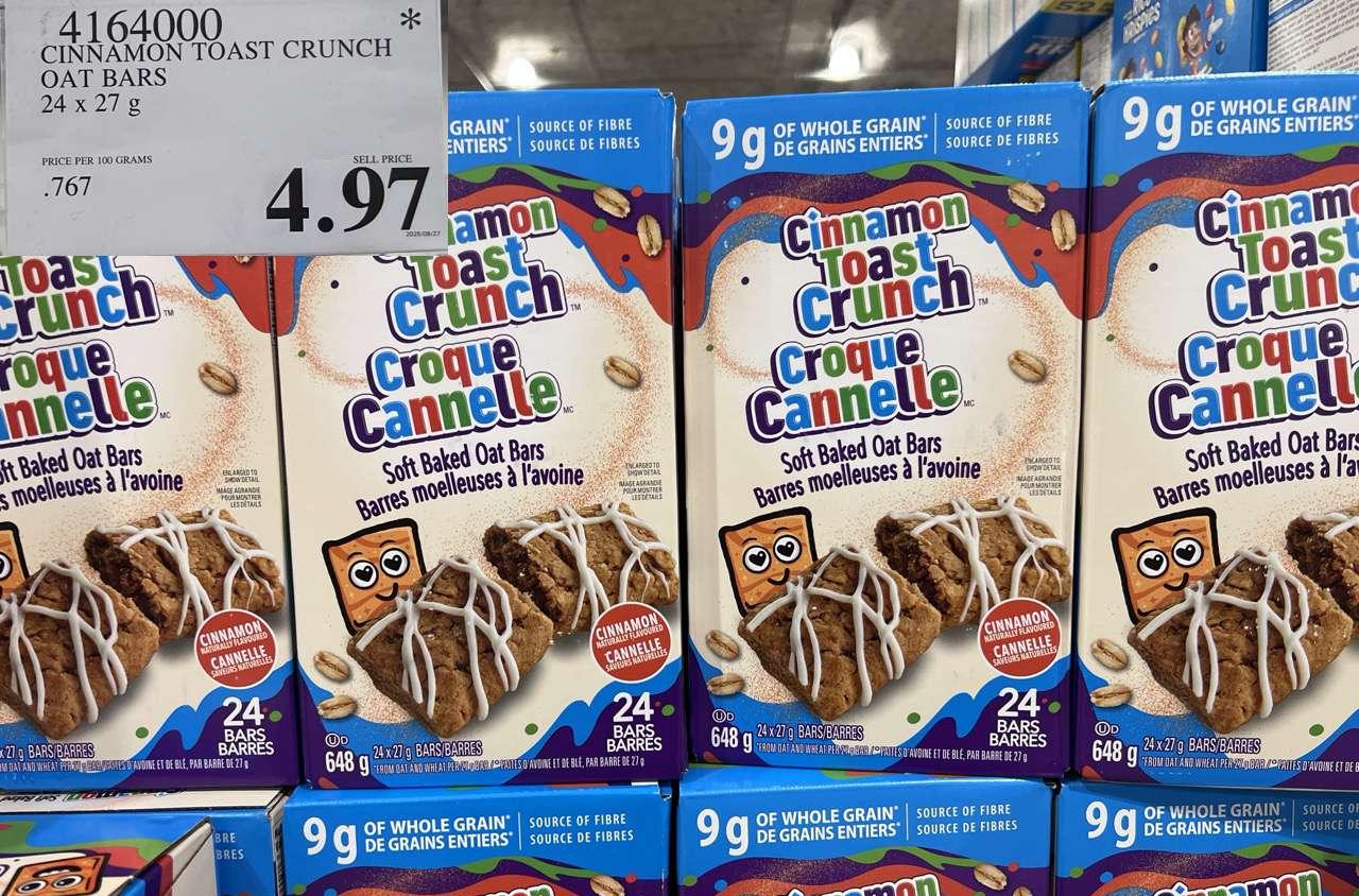 CINNAMON TOAST CRUNCH OAT BARS 24 X 27G at Costco