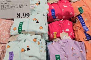 PEKKLE ORGANIC COTTON SLEEPER INFANTS SIZES 3M-24M at Costco