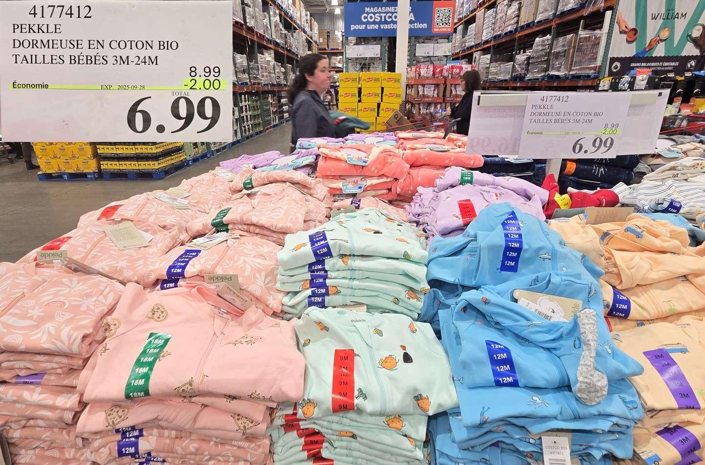 PEKKLE  DORMEUSE EN COTON  BIO TAILLES BEBES 3-24M at Costco