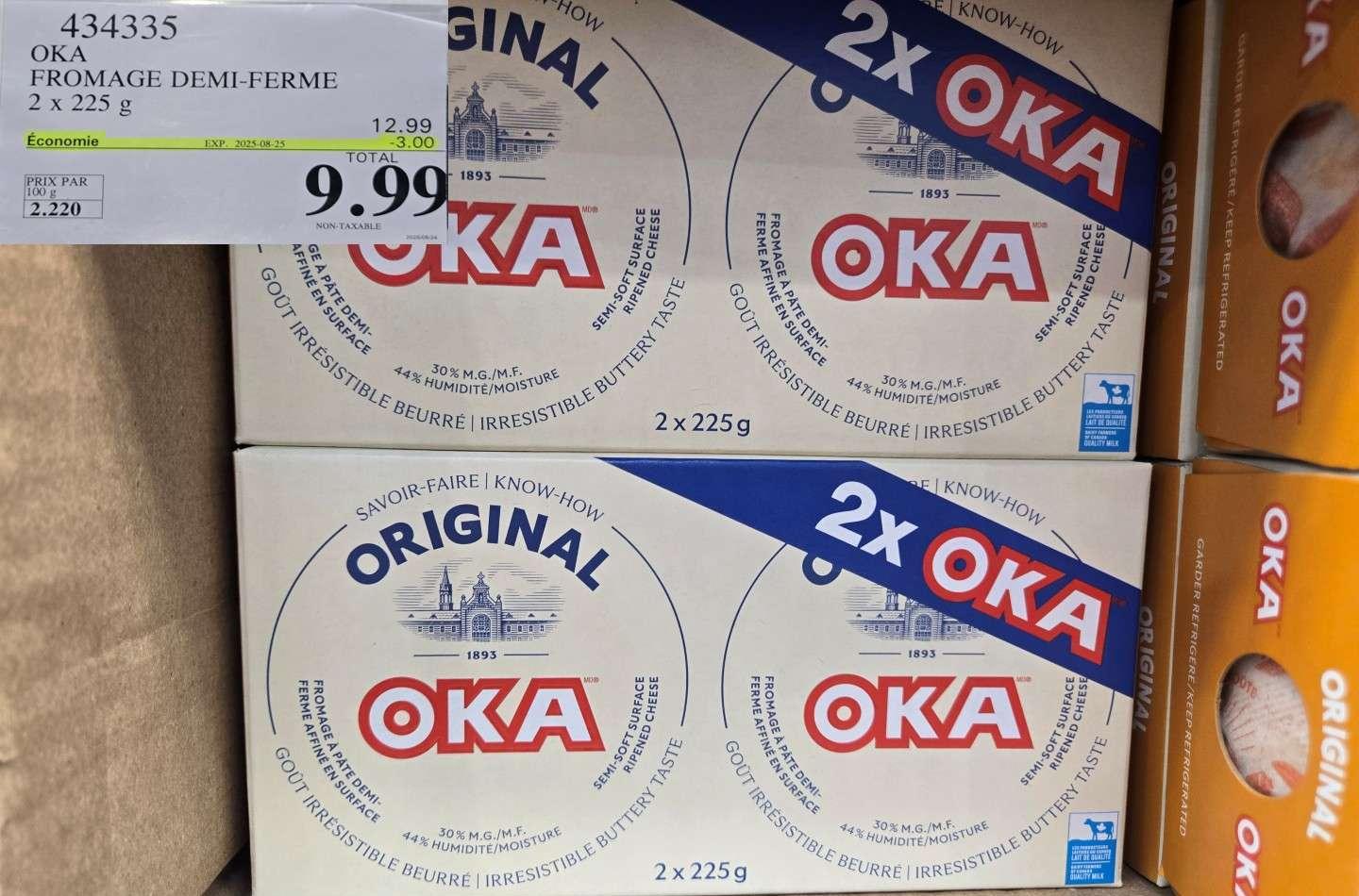OKA FROMAGE DEMI-FERME 2x 225g 2025-06-22 at Costco