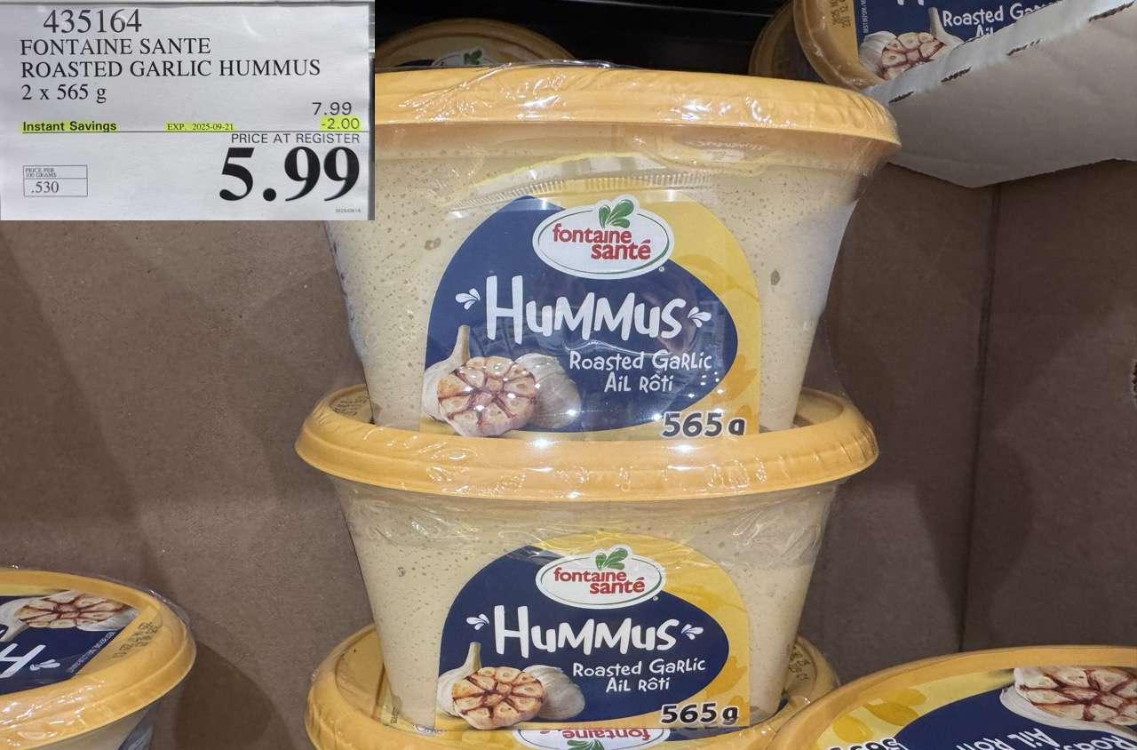 FONTAINE SANTE ROASTED GARLIC HUMMUS 2 x 565 g at Costco