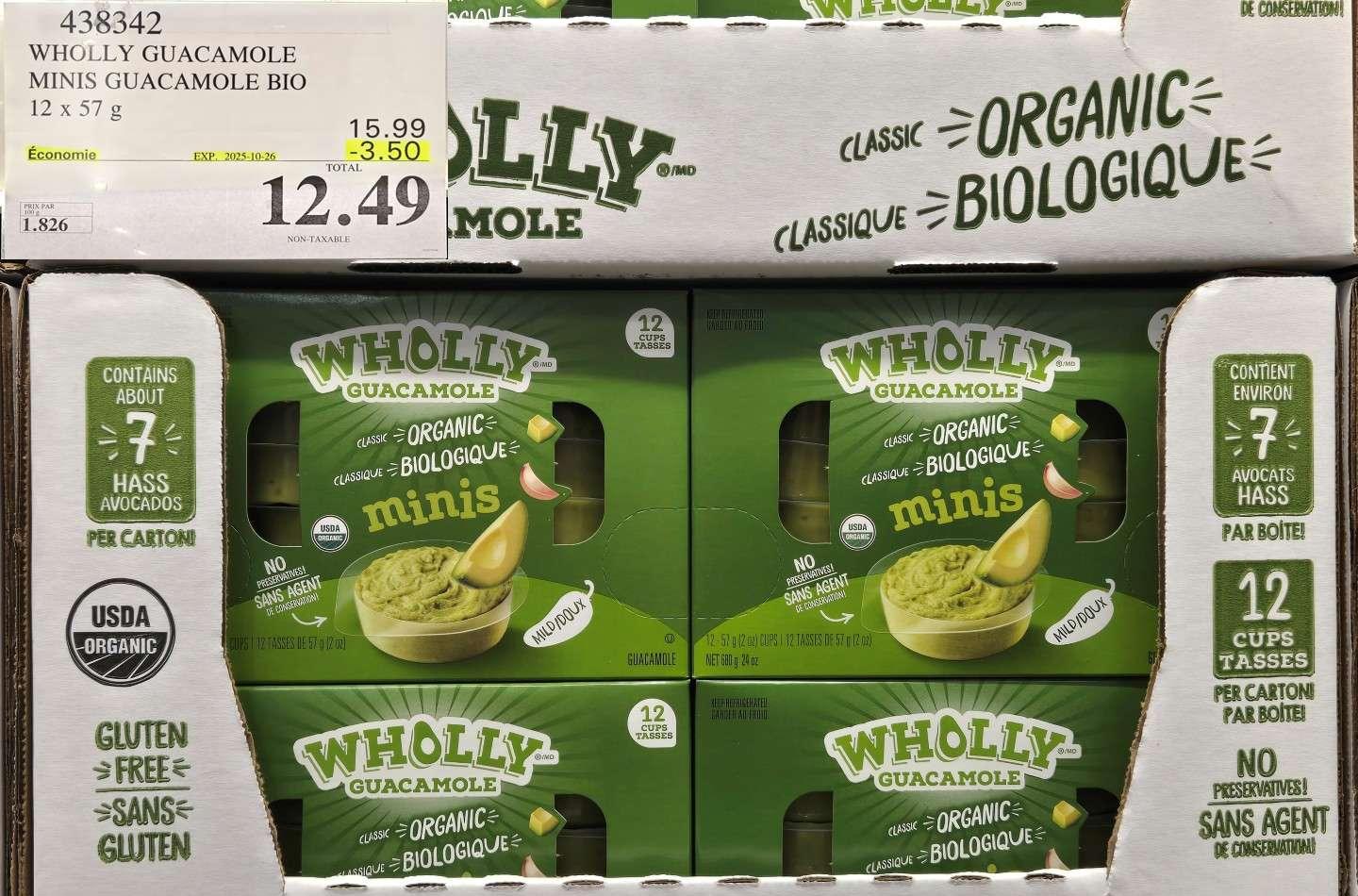 WHOLLY GUACAMOLE   MINIS GUACAMOLE BIO at Costco