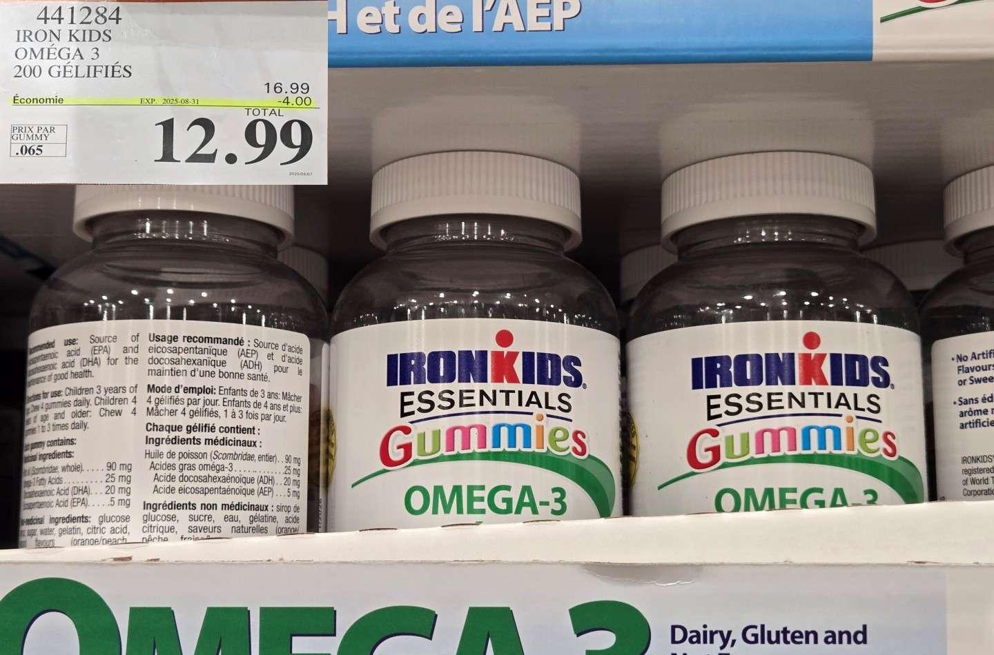IRON KIDS OMEGA 3  200 GELIFIRS at Costco