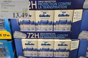 GILLETTE ANTI-PERSPIRANT 5 X 108 G at Costco