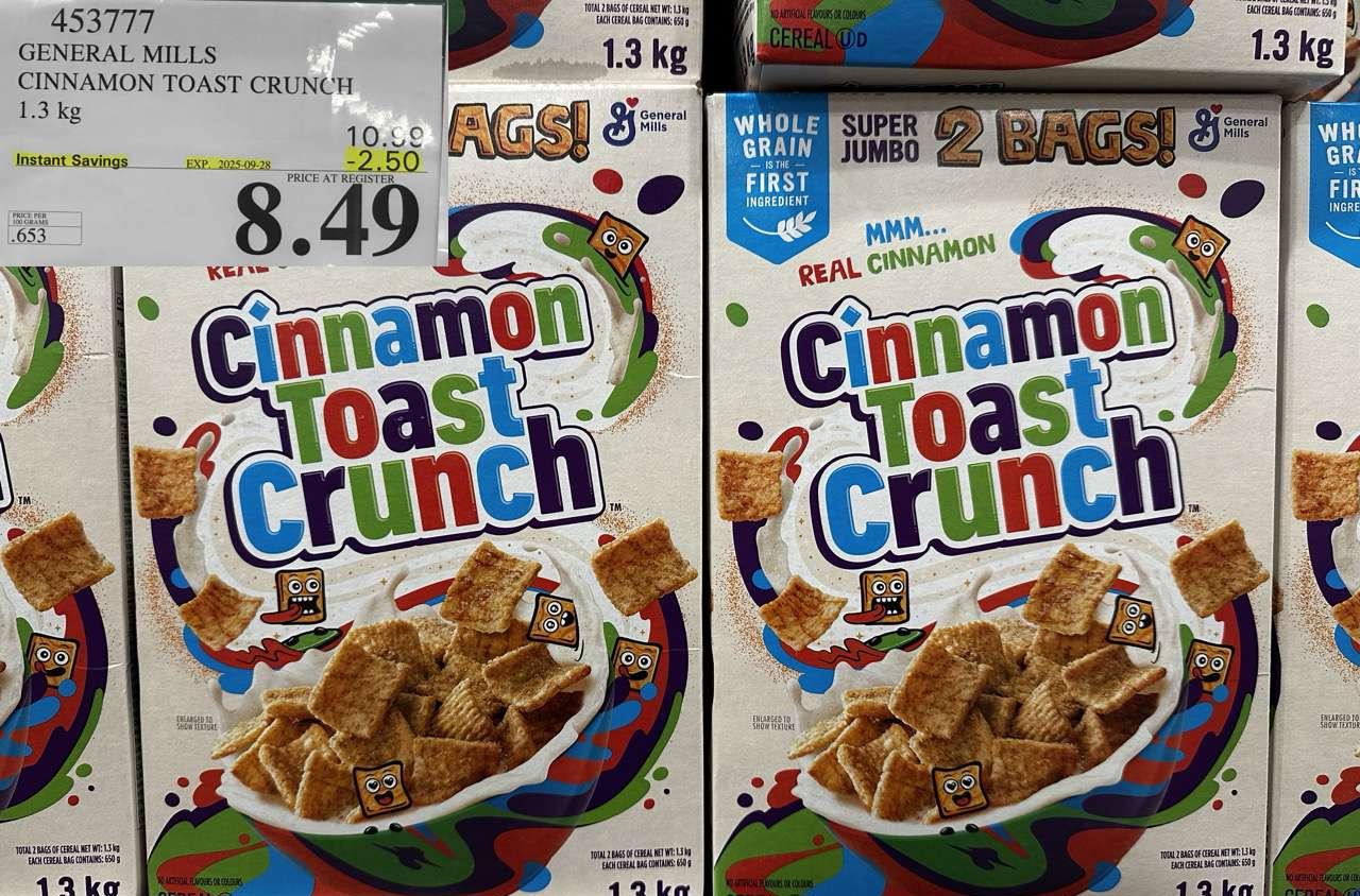 GENERAL MILLS CINNAMON TOAST CRUNCH 1.3 kg - Costco Canada deal - Save $2.50 - Food & Beverage
