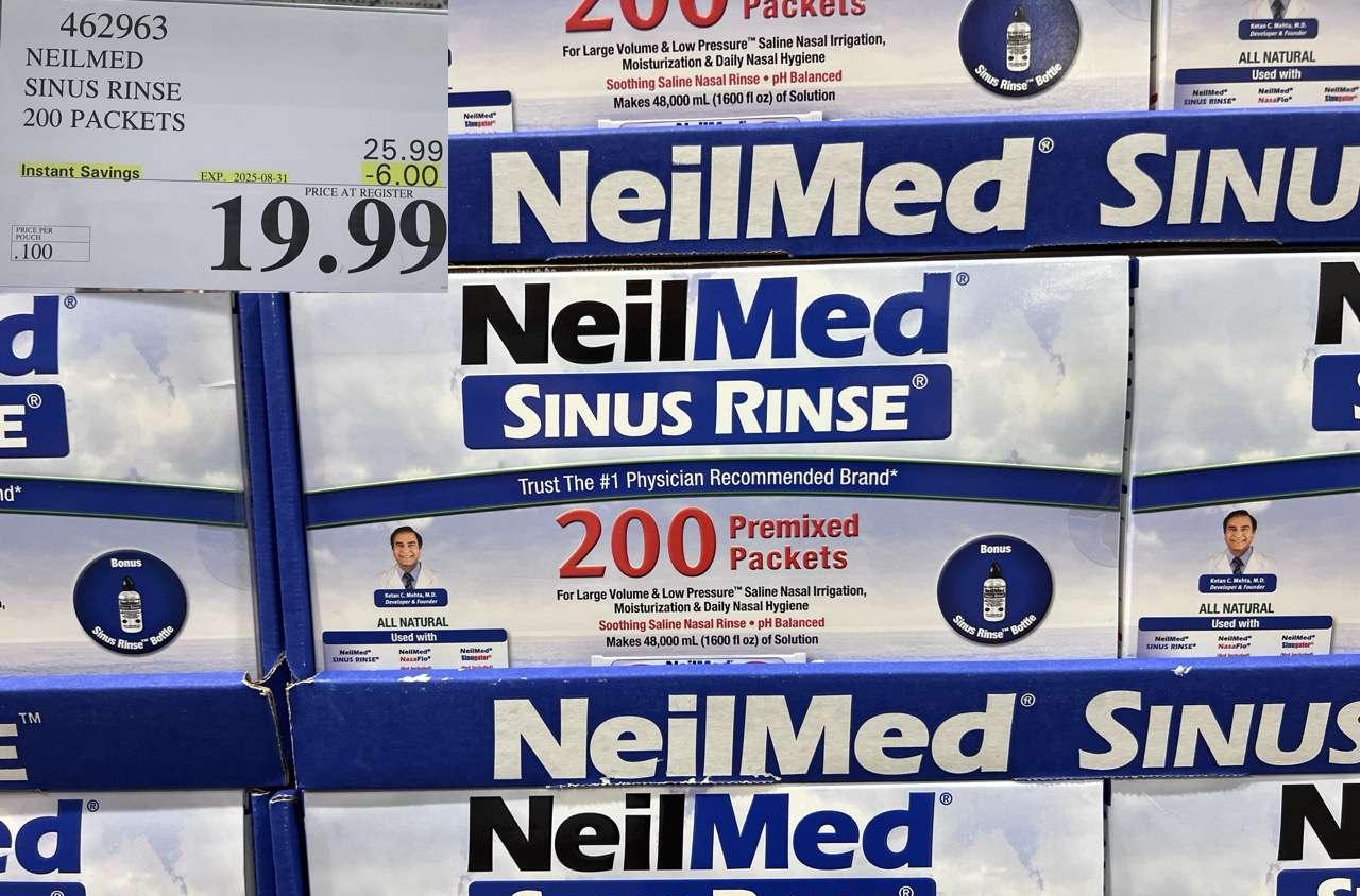 NEILMED SINUS RINSE 200 PREMIXED PACKETS at Costco